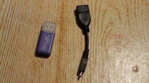 OTG кабель и переходник micro SD для USB в комплектации к Lenovo G780
