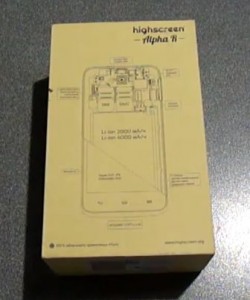 коробочка смартфона Highscreen Alfa R 
